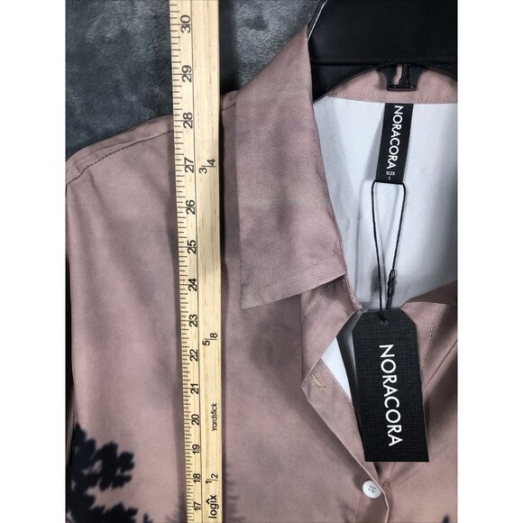 Noracora Womens Long Sleeve Button-Up Shirt With Forest Print - Picture 6 of 12